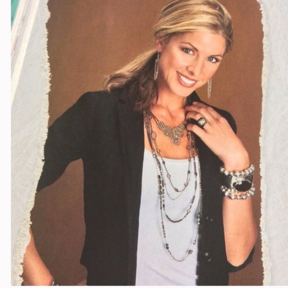 Silpada Dewdrops Hematite, Glass and Sterling Silver Necklace N2097 - Picture 3 of 4